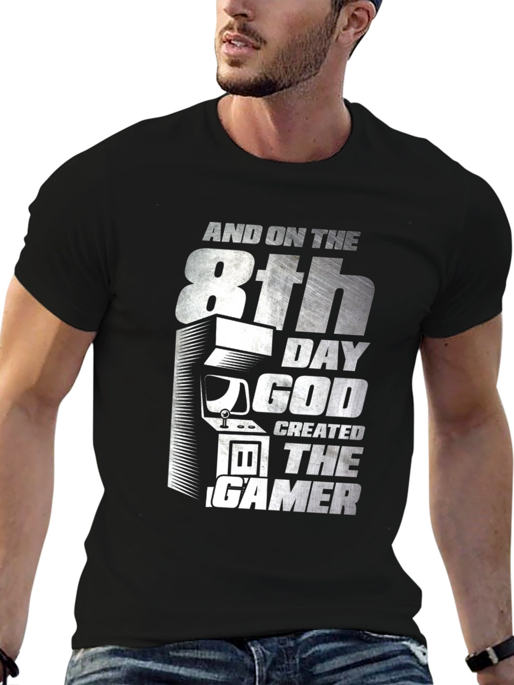 8th Day God Created Gamer T-Shirt