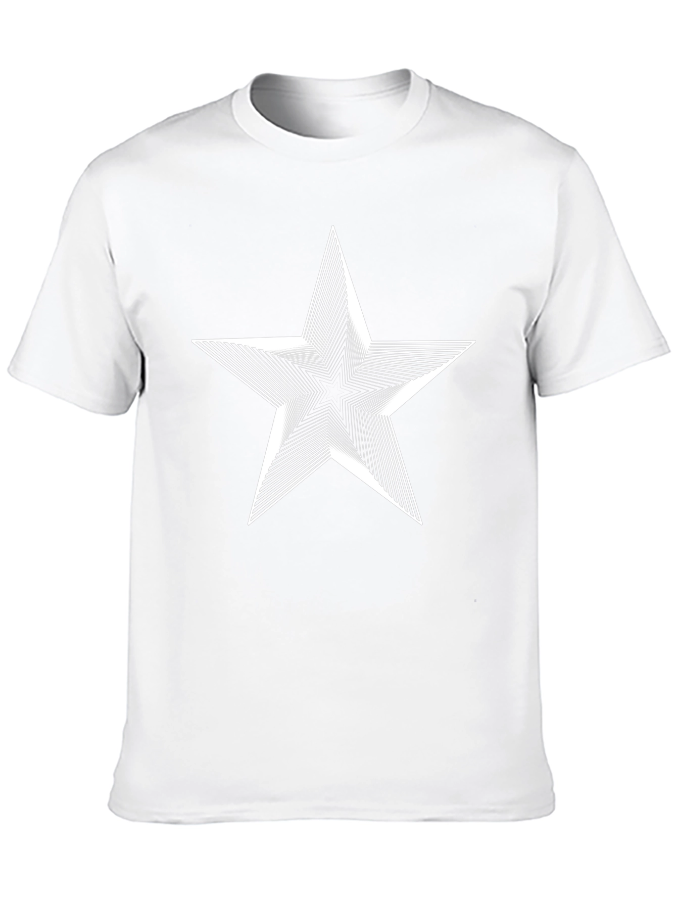Abstract Star Graphic Black T-Shirt