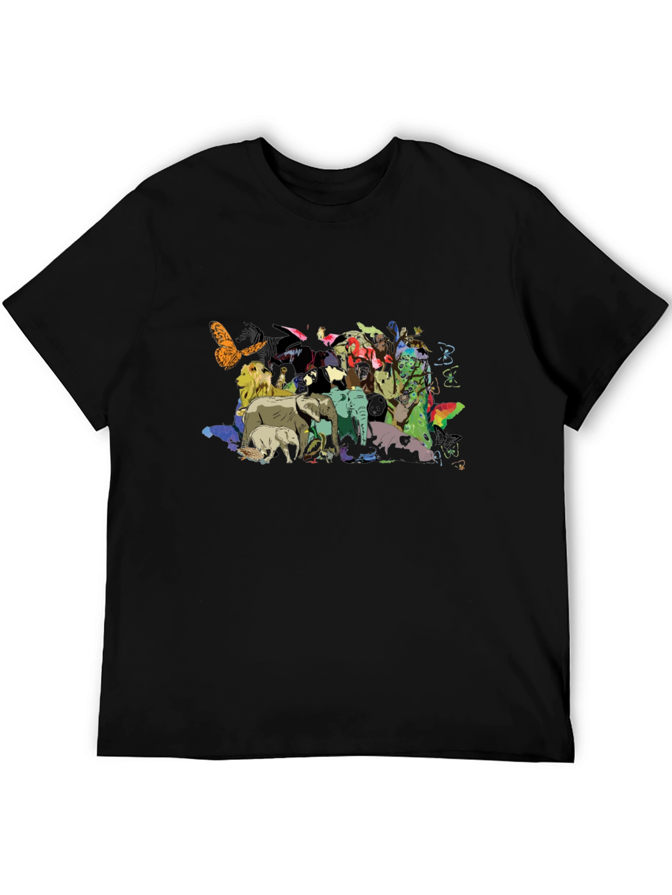 Animal Kingdom Graphic Black T-Shirt