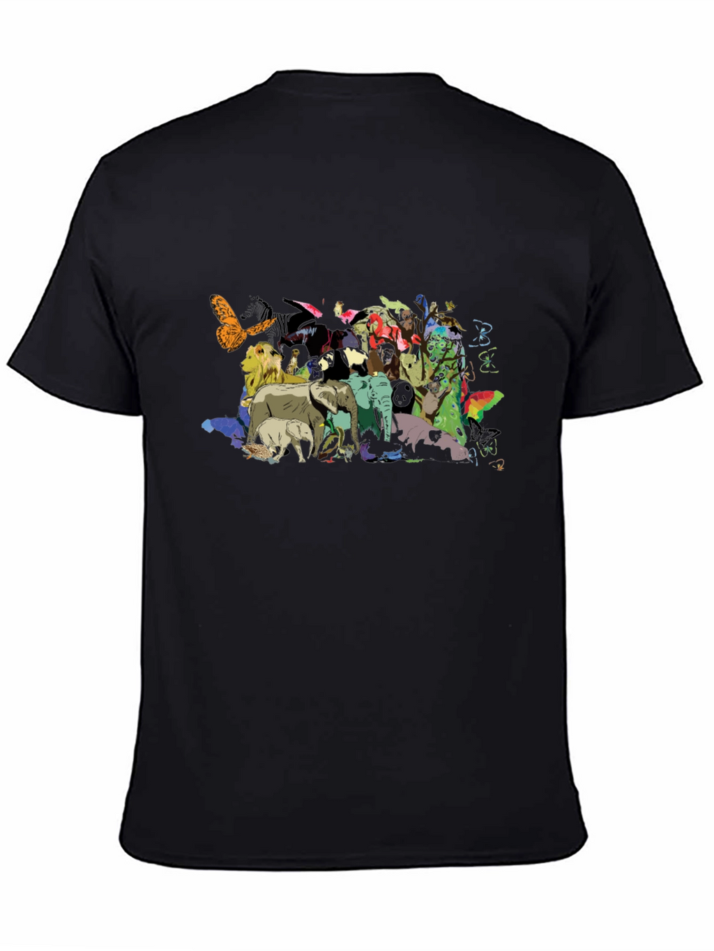 Animal Kingdom Graphic Black T-Shirt