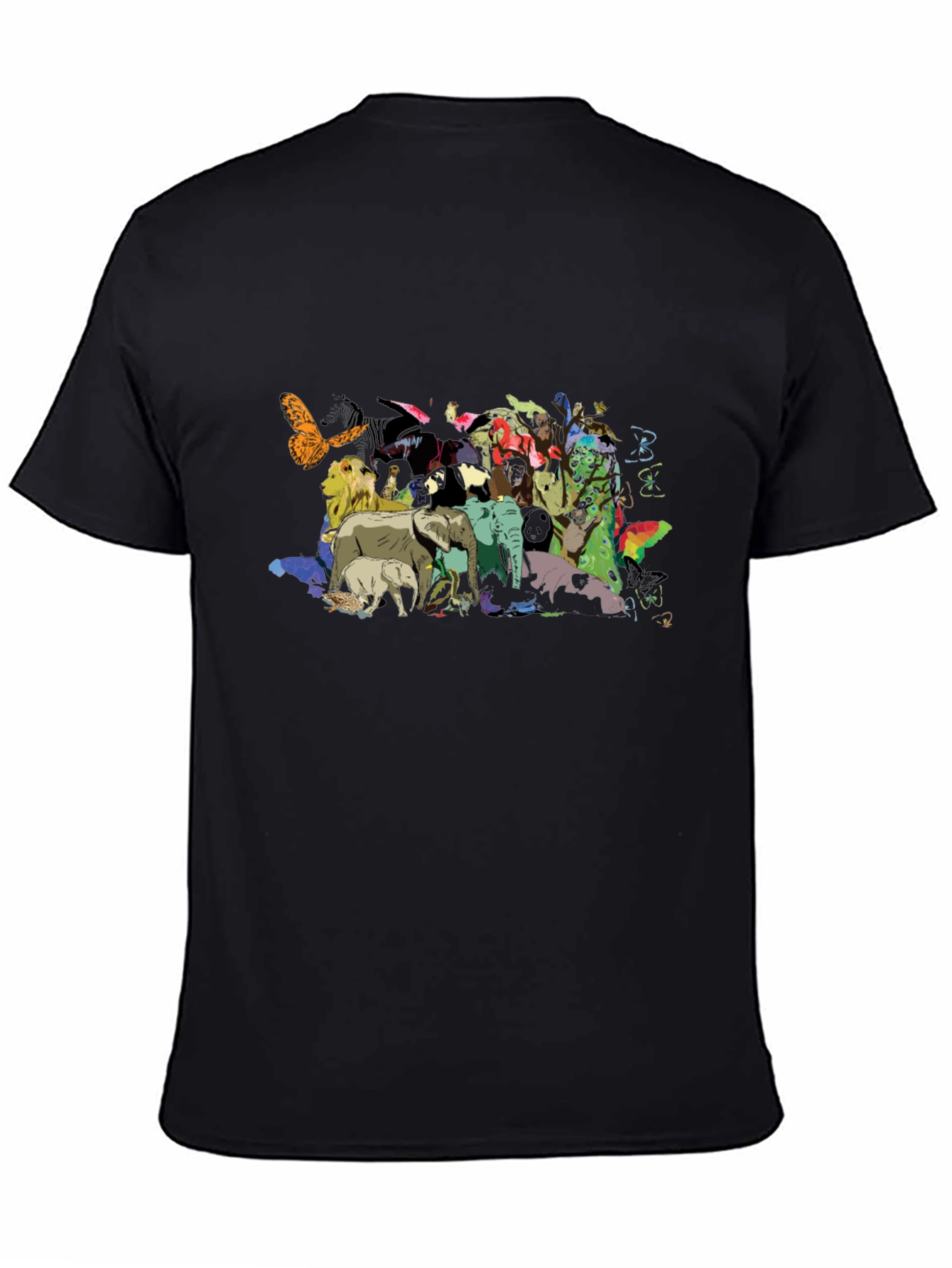 Animal Kingdom Graphic Black T-Shirt