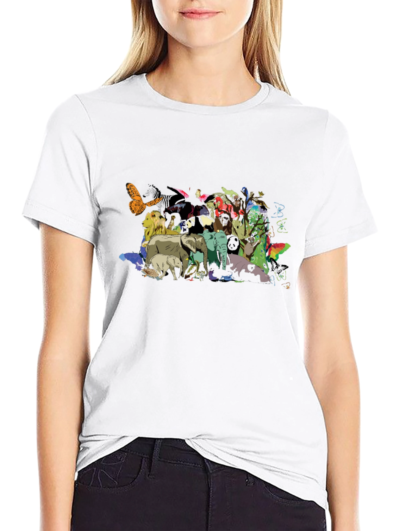 Animal Kingdom Graphic Black T-Shirt