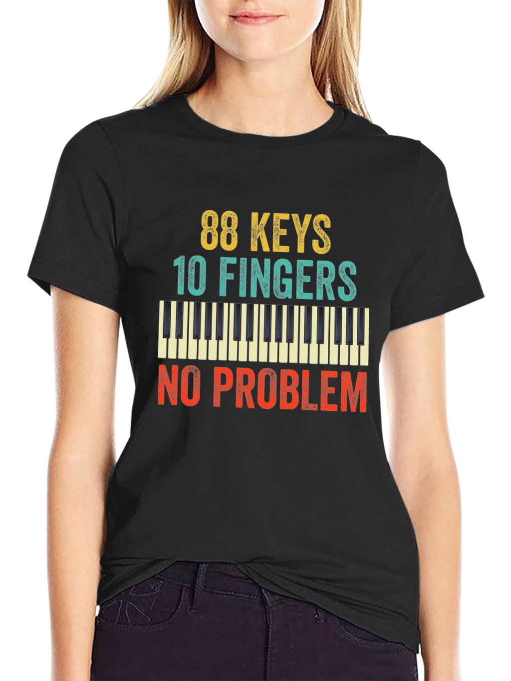 88 Keys 10 Fingers No Problem T-Shirt