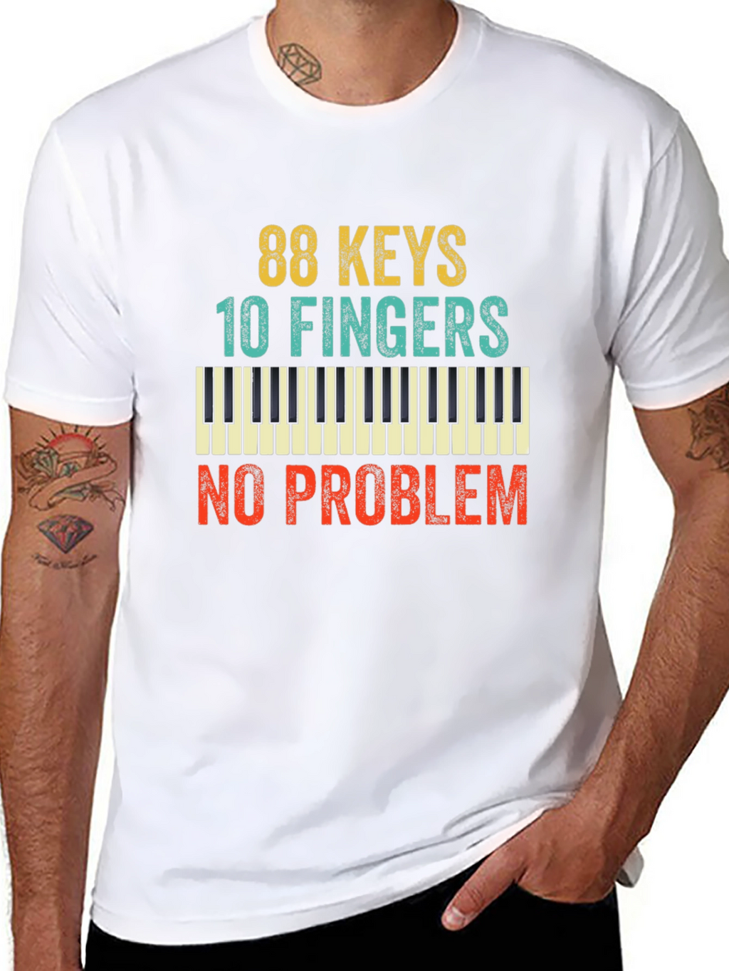 88 Keys 10 Fingers No Problem T-Shirt