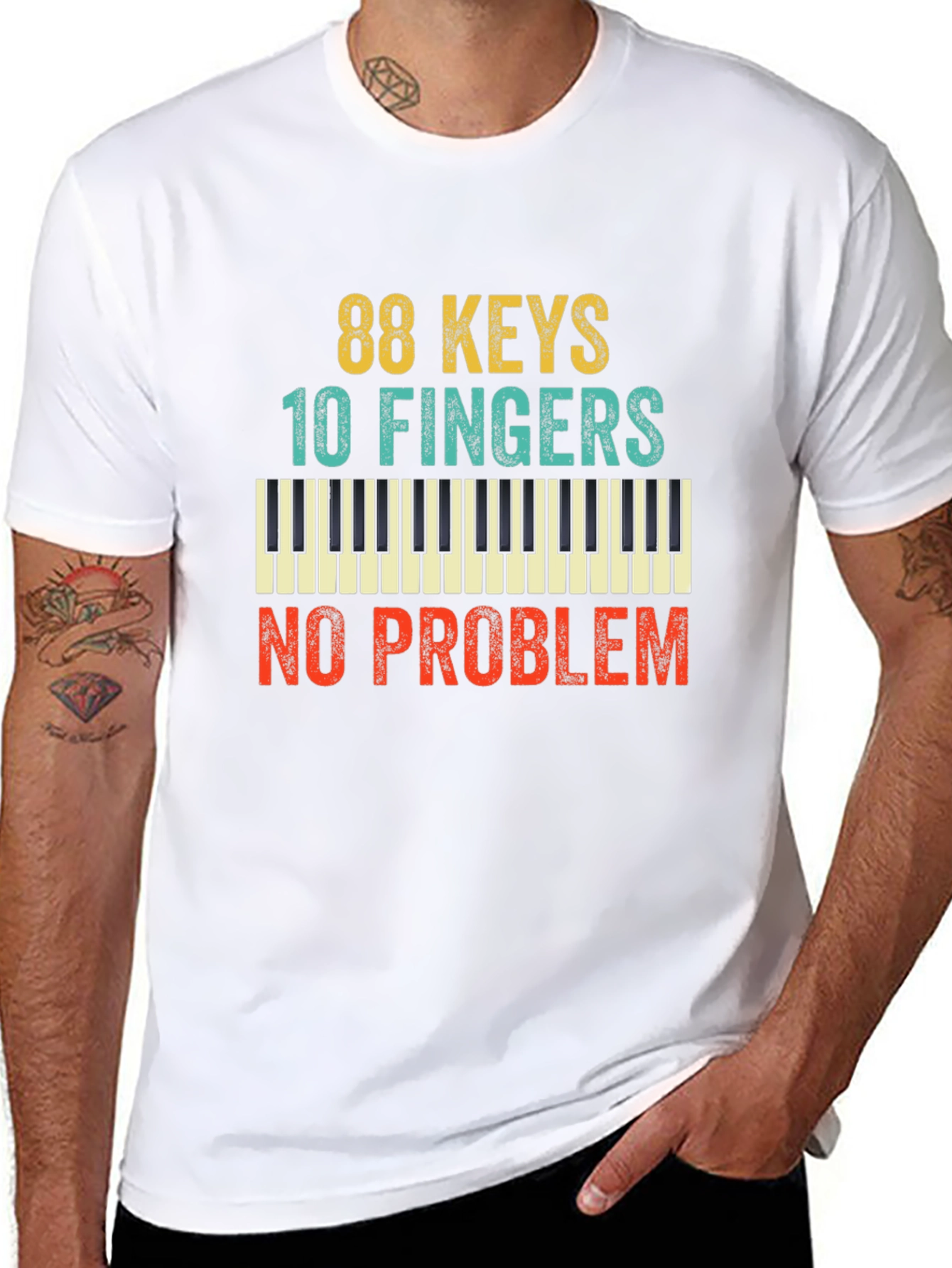 88 Keys 10 Fingers No Problem T-Shirt