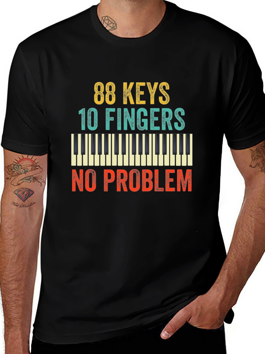 88 Keys 10 Fingers No Problem T-Shirt