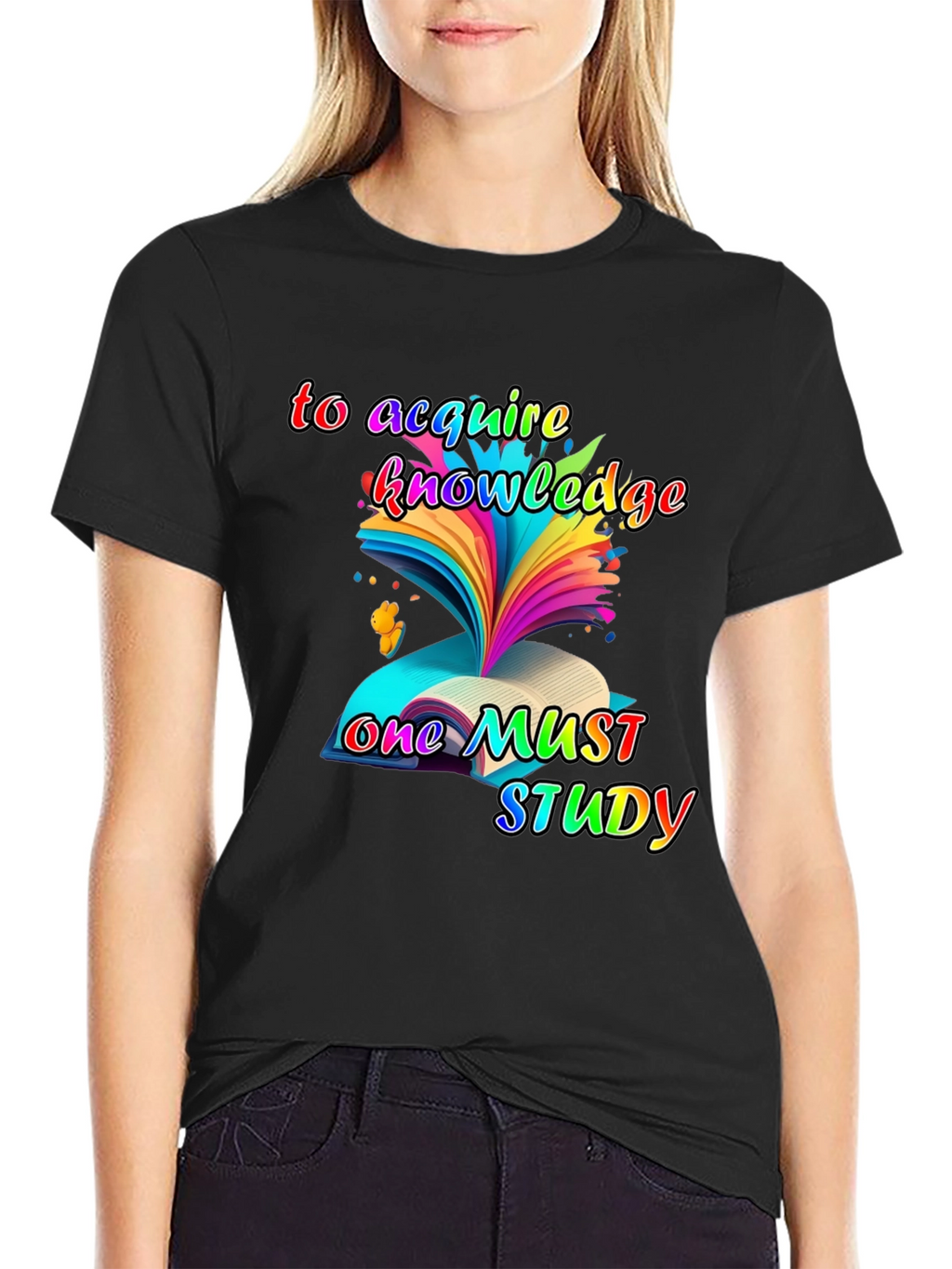Acquire Knowledge Black T-Shirt