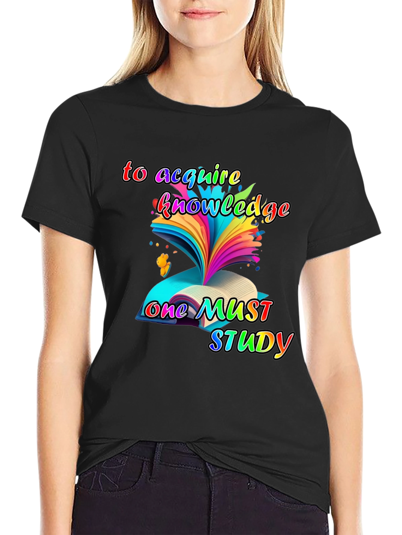 Acquire Knowledge Black T-Shirt