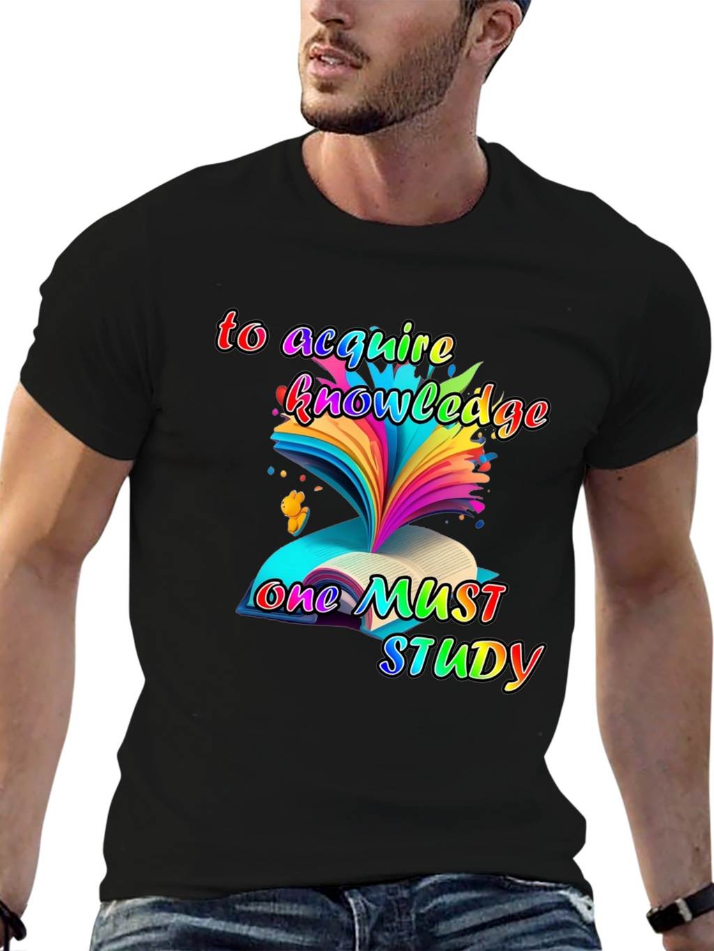 Acquire Knowledge Black T-Shirt