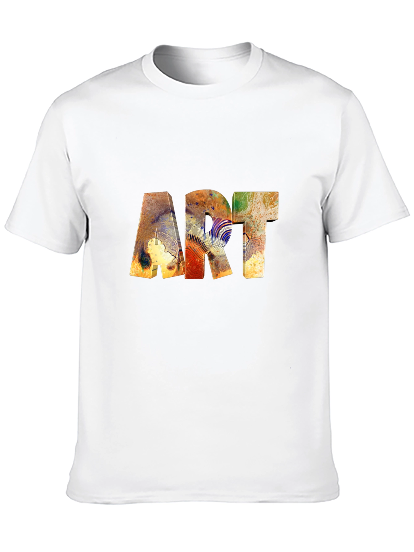 Abstract Art Print Black Tee Shirt