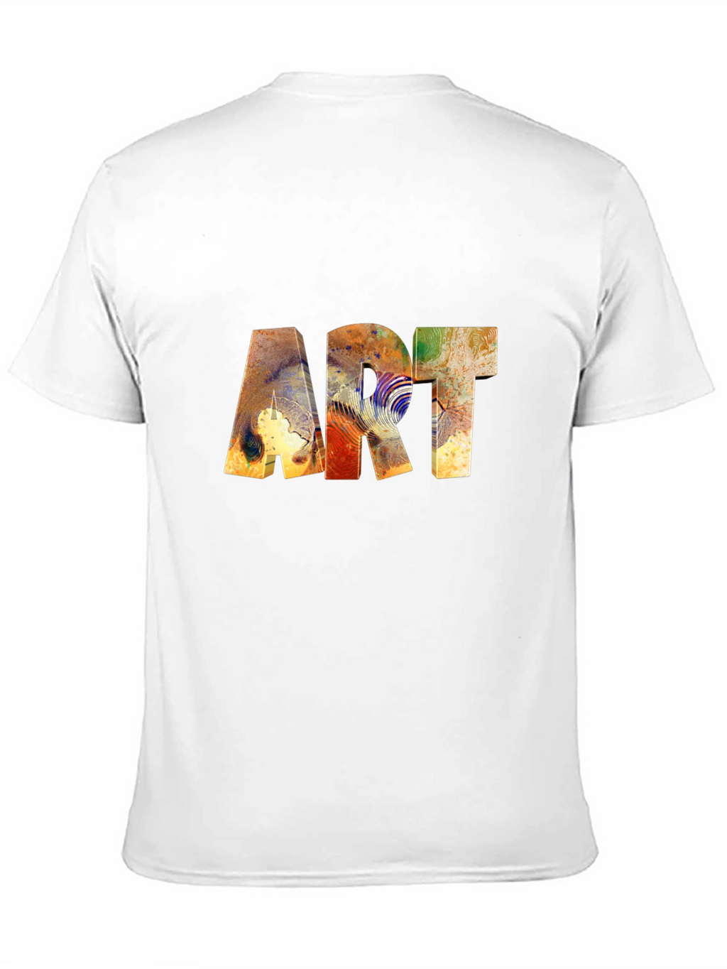Abstract Art Print Black Tee Shirt