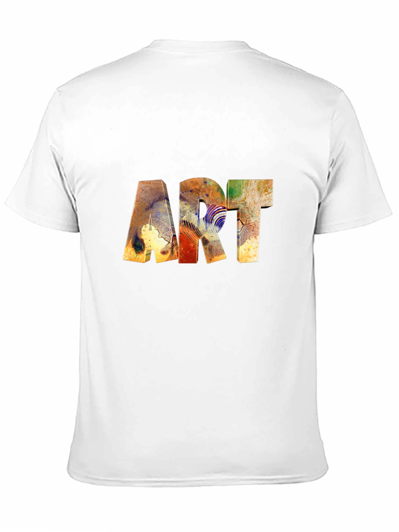 Abstract Art Print Black Tee Shirt
