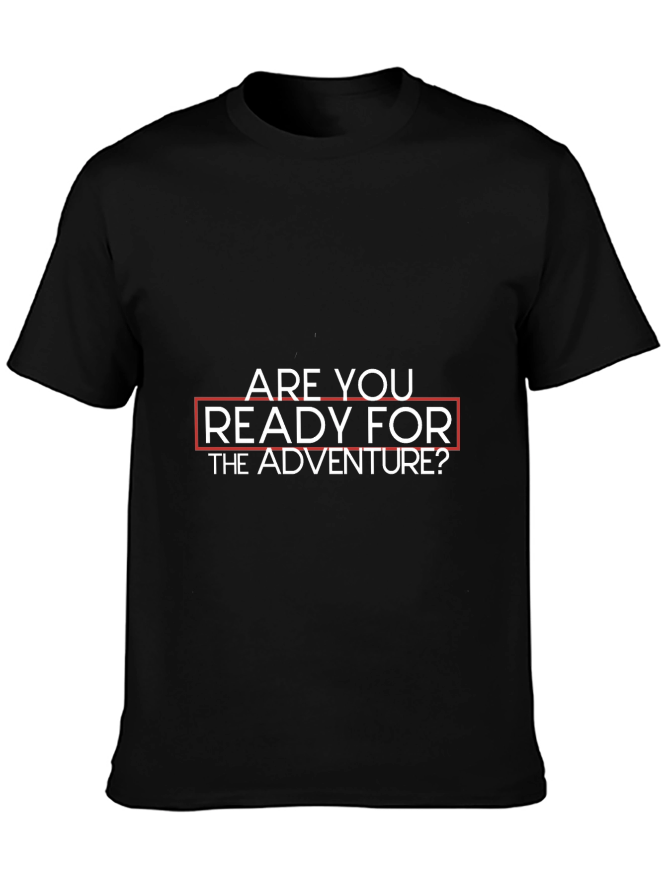 Adventure Ready Graphic Tee - Black Cotton T-Shirt