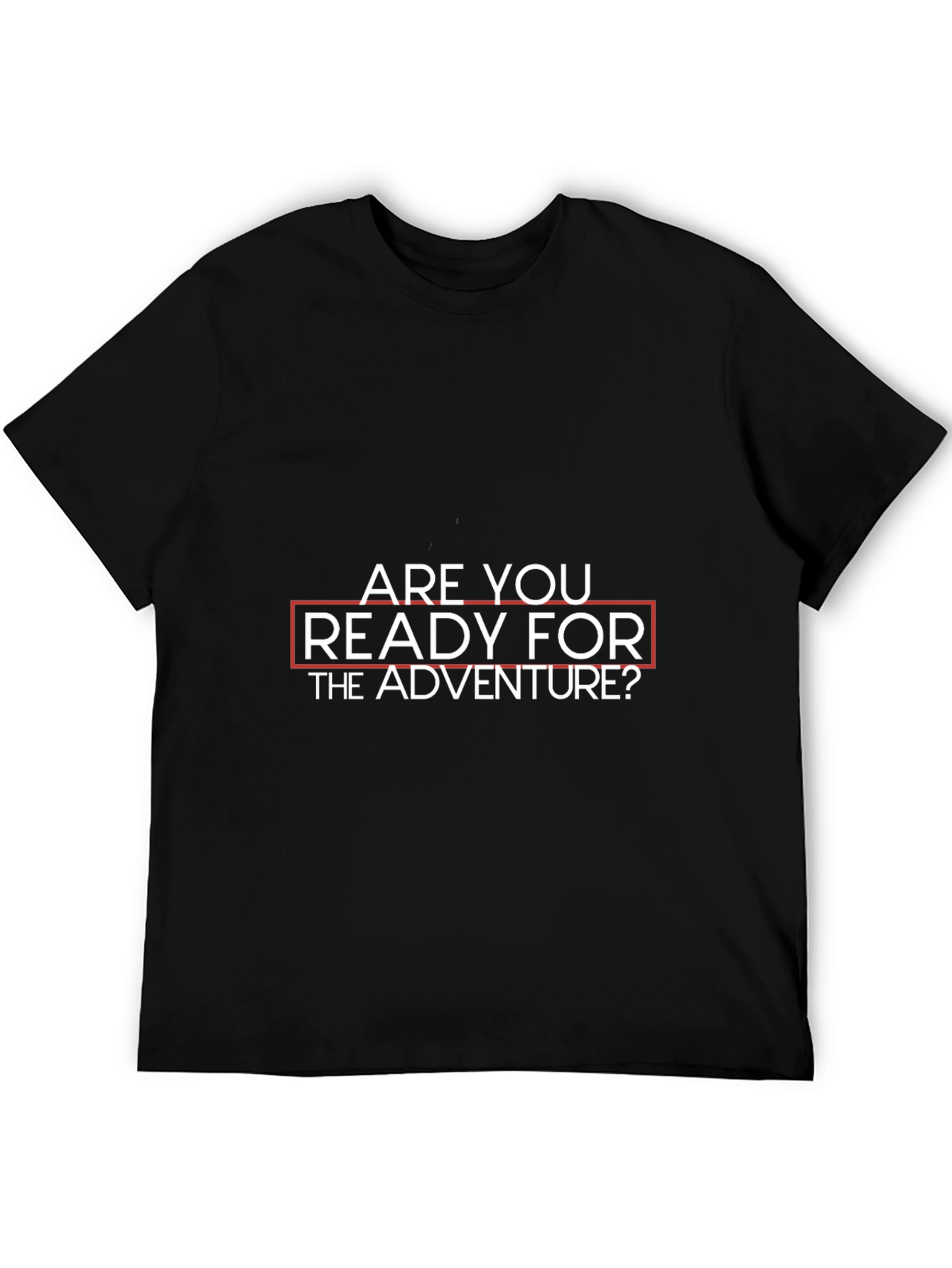 Adventure Ready Graphic Tee - Black Cotton T-Shirt