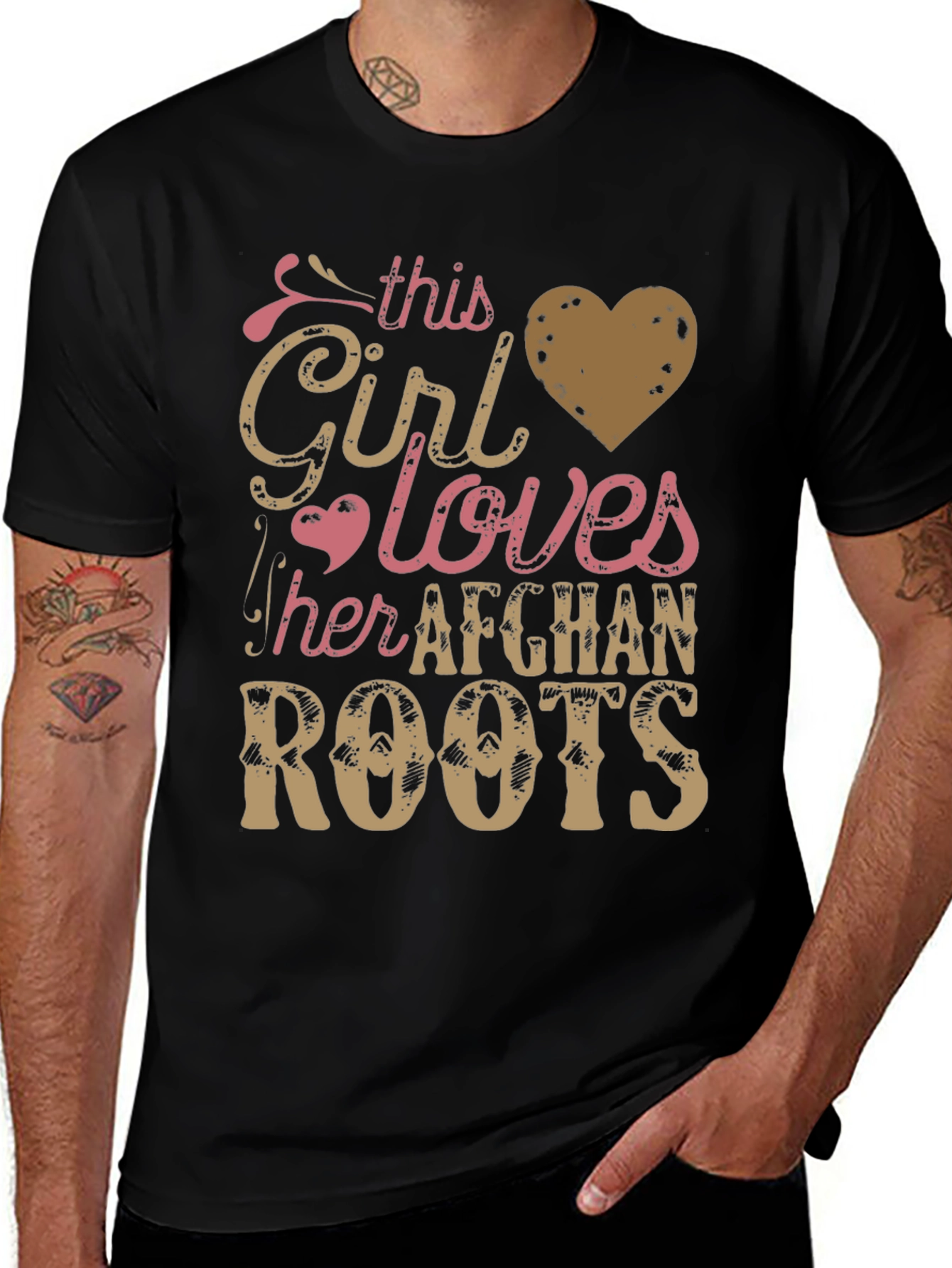Afghan Roots T-Shirt - This Girl Loves Afghanistan Tee
