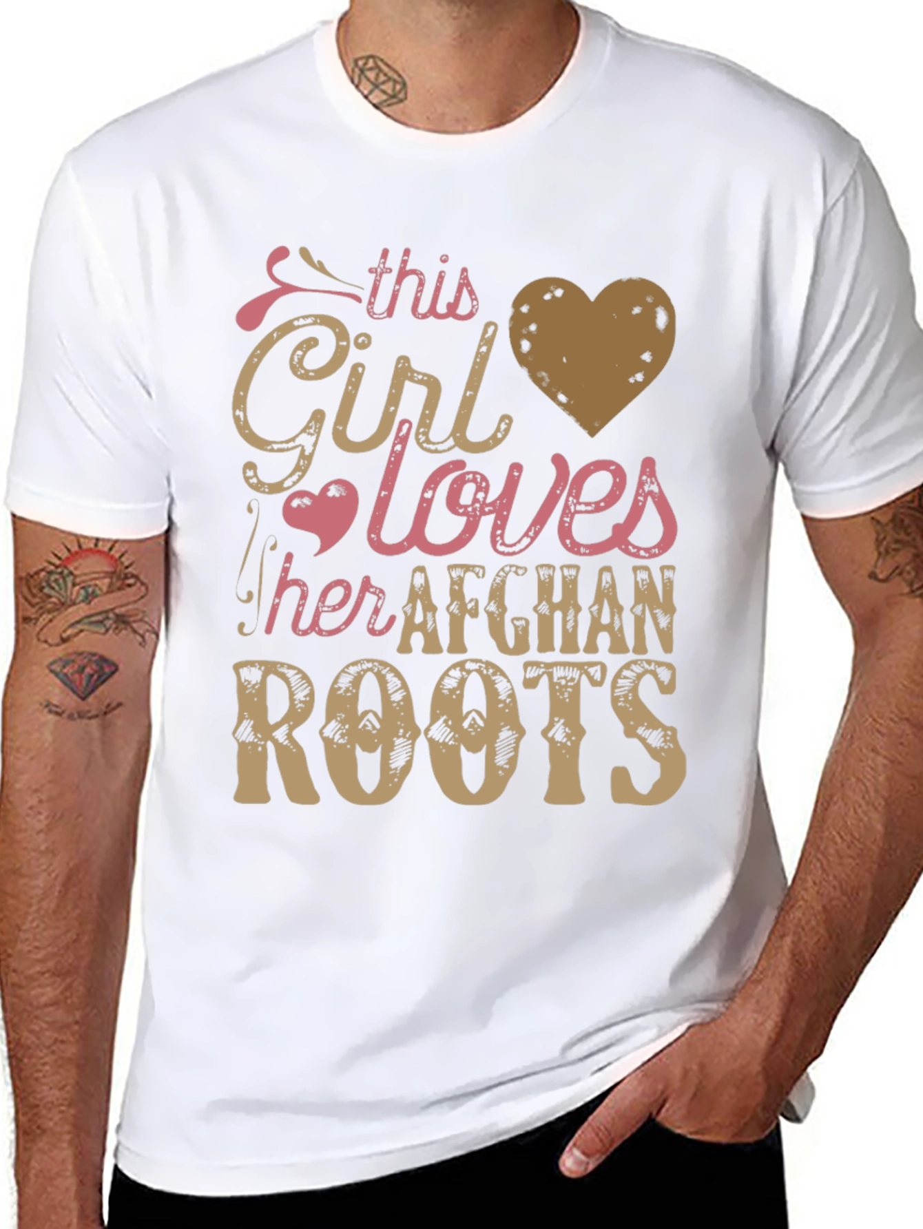 Afghan Roots T-Shirt - This Girl Loves Afghanistan Tee