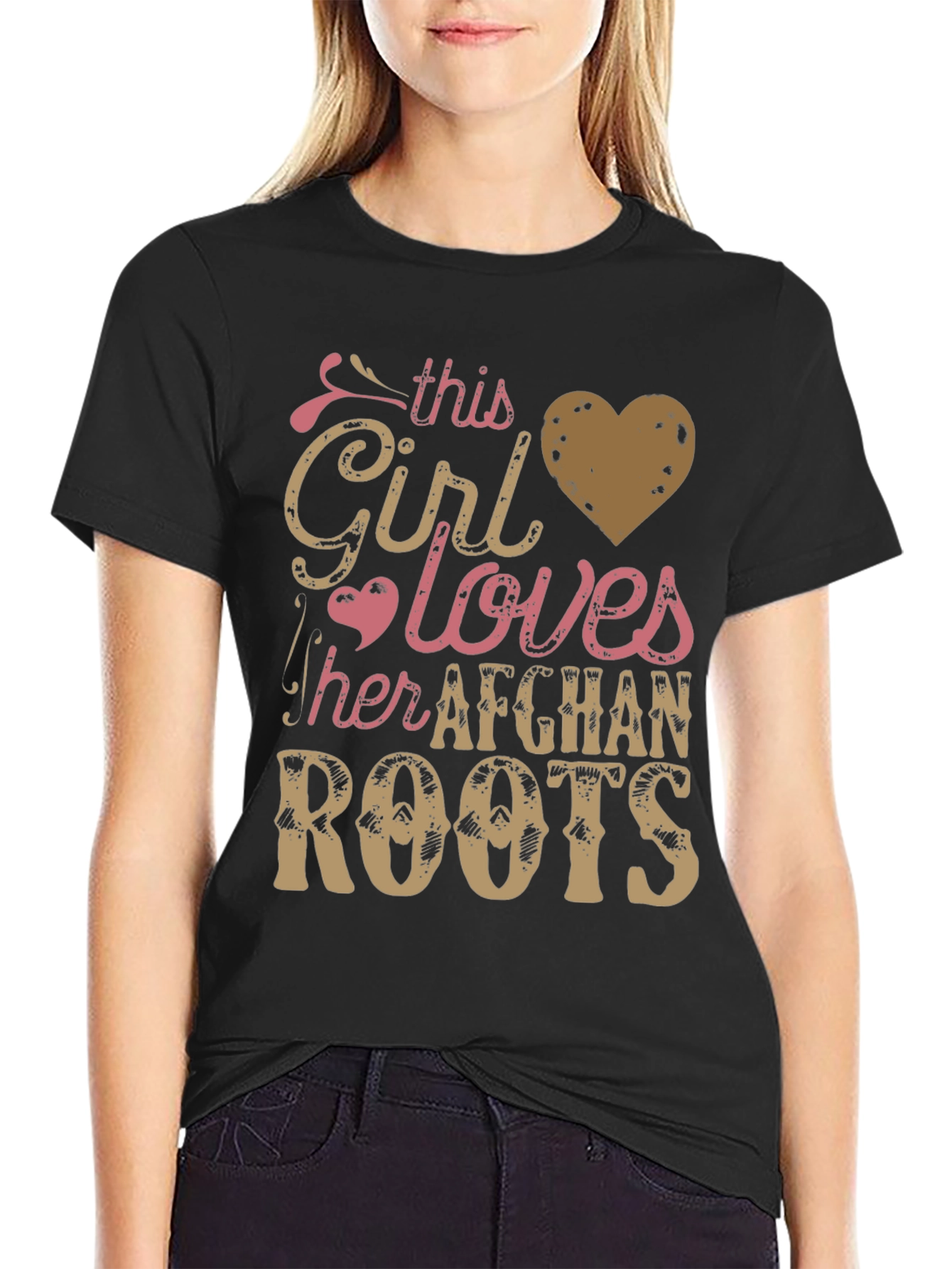 Afghan Roots T-Shirt - This Girl Loves Afghanistan Tee