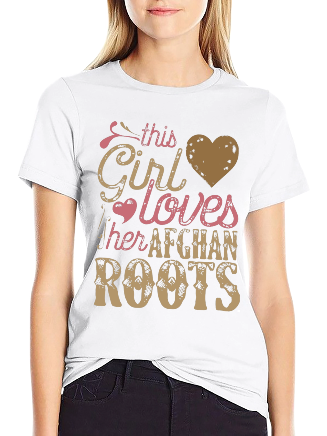 Afghan Roots T-Shirt - This Girl Loves Afghanistan Tee