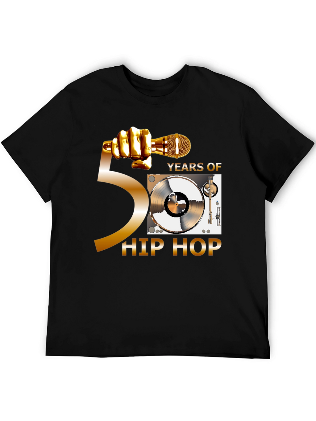 50 Years of Hip Hop Black T-Shirt