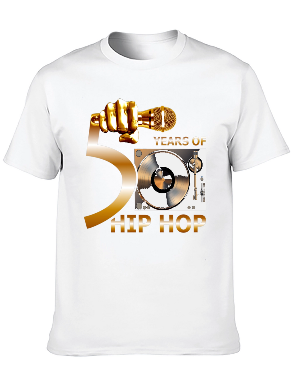 50 Years of Hip Hop Black T-Shirt