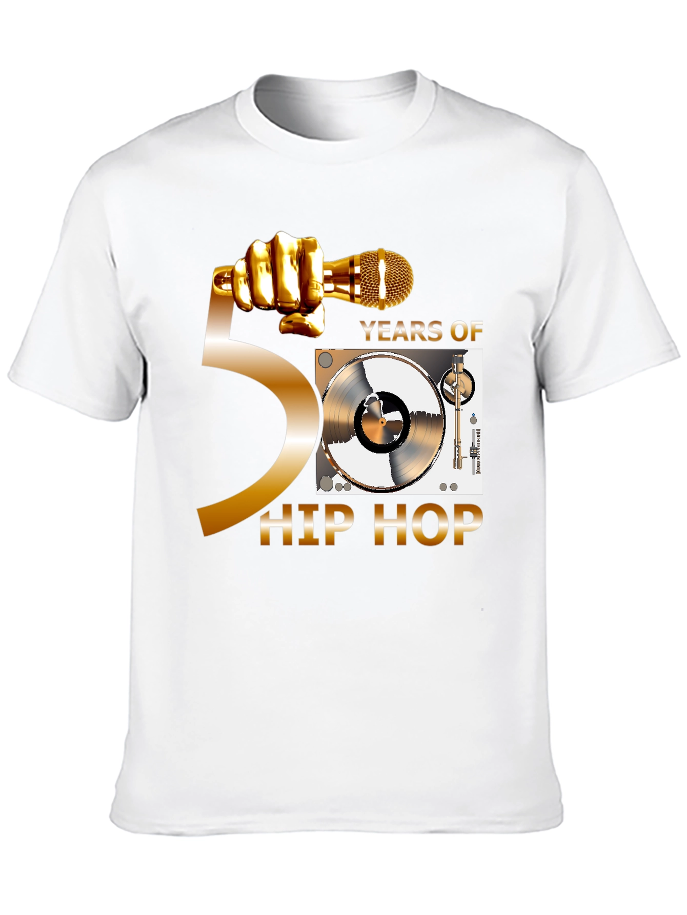 50 Years of Hip Hop Black T-Shirt