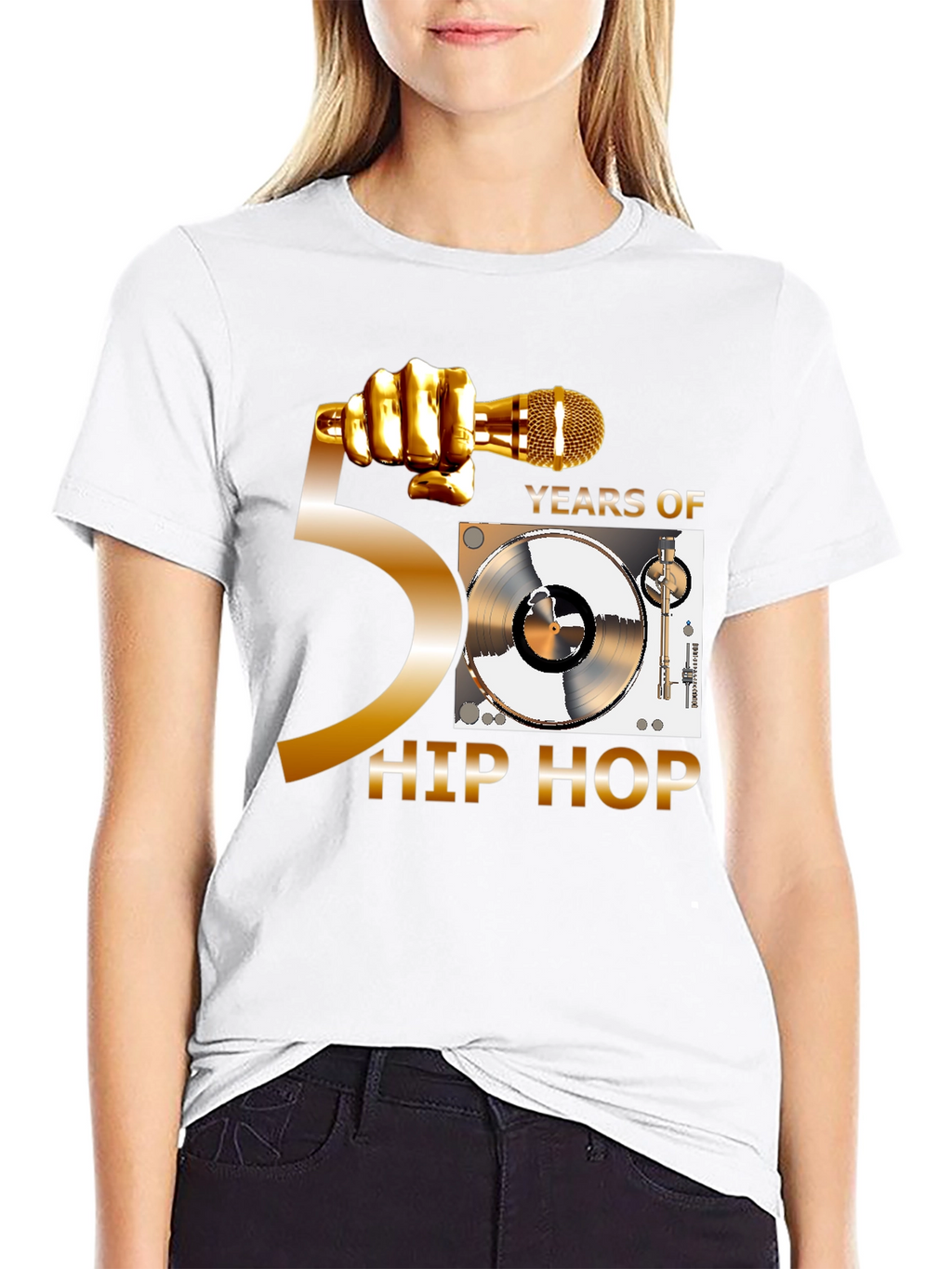 50 Years of Hip Hop Black T-Shirt