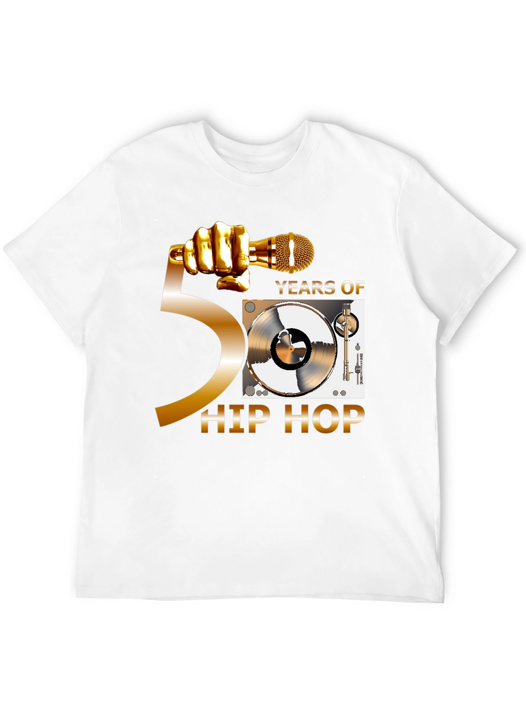 50 Years of Hip Hop Black T-Shirt