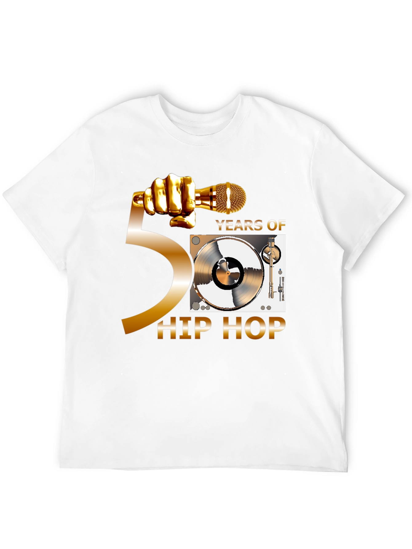 50 Years of Hip Hop Black T-Shirt