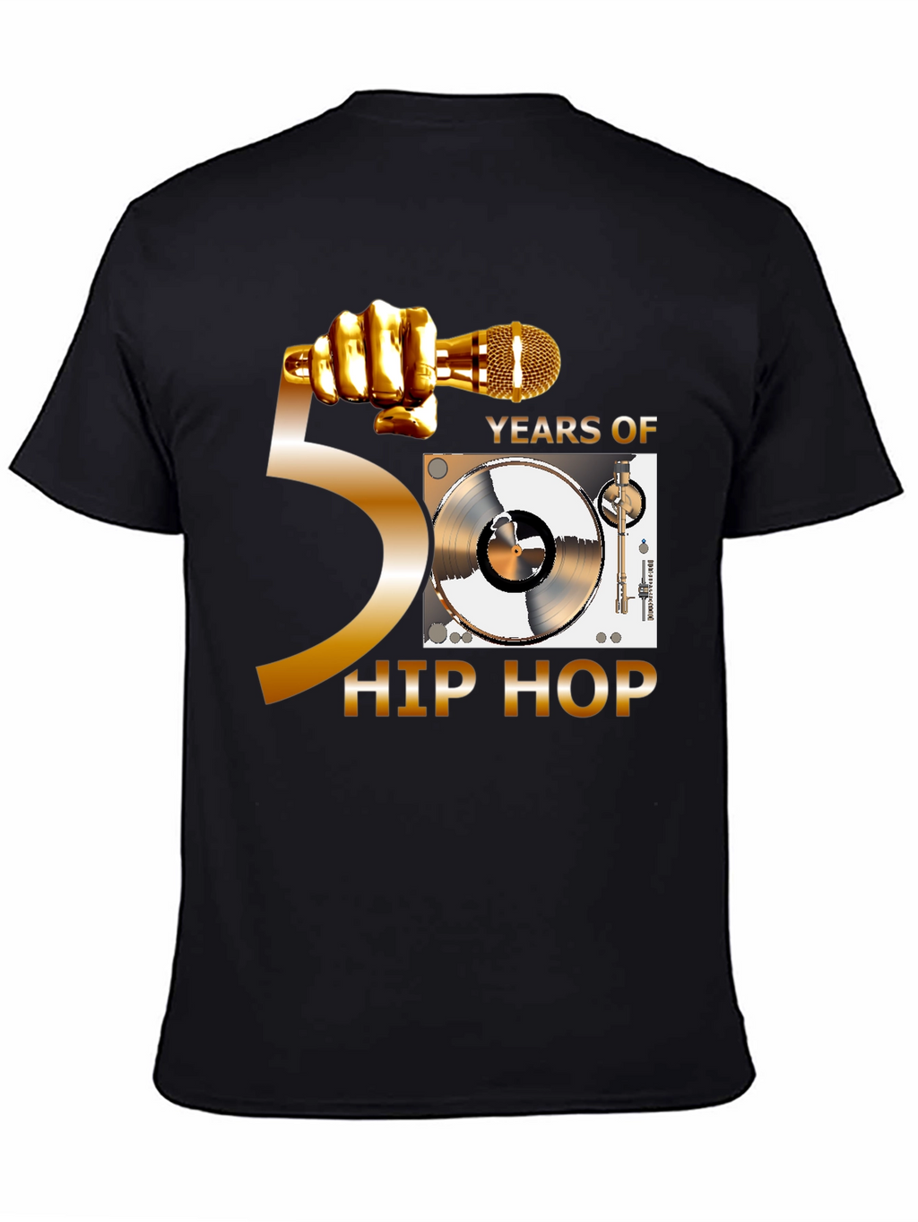 50 Years of Hip Hop Black T-Shirt