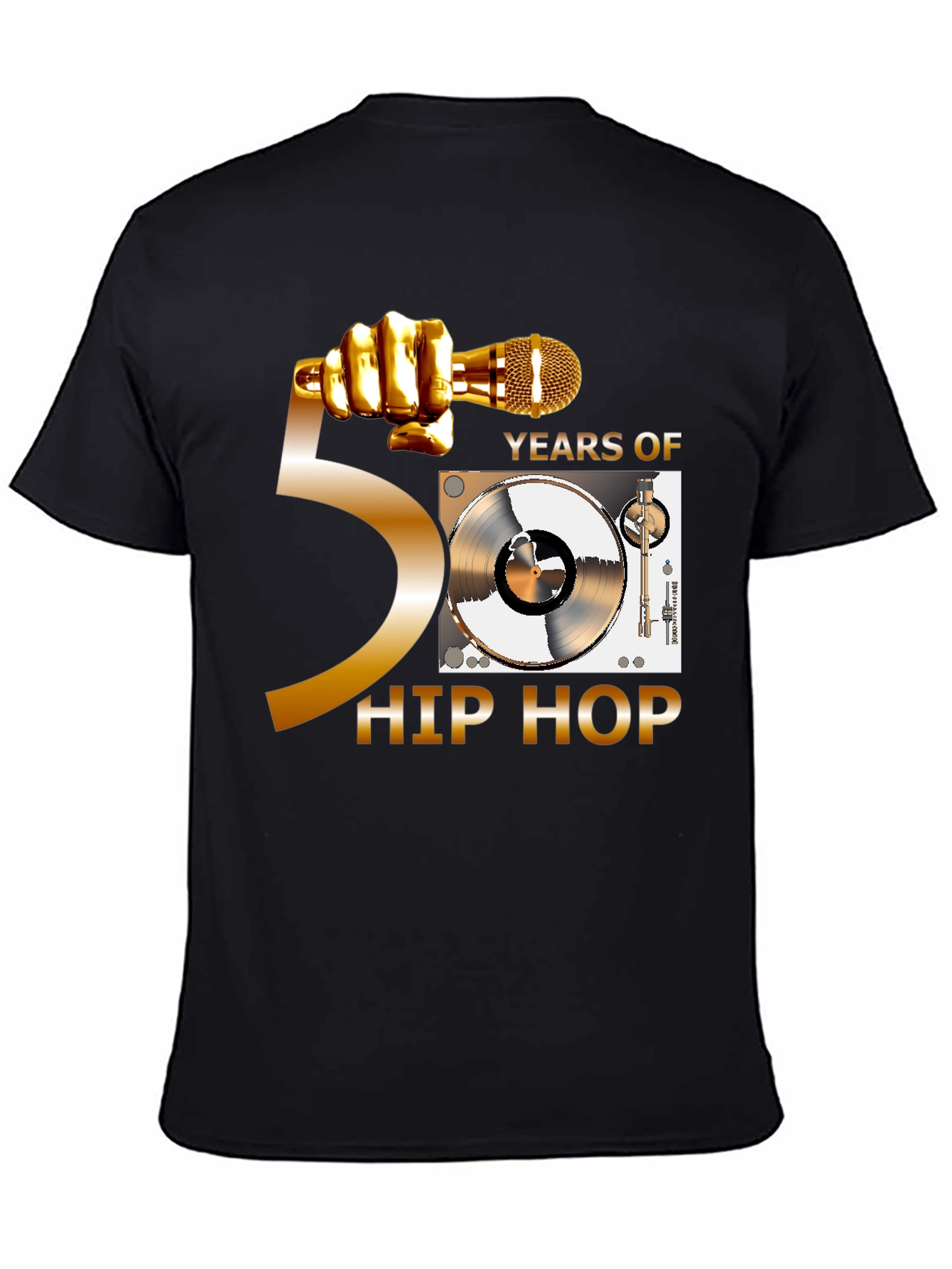 50 Years of Hip Hop Black T-Shirt