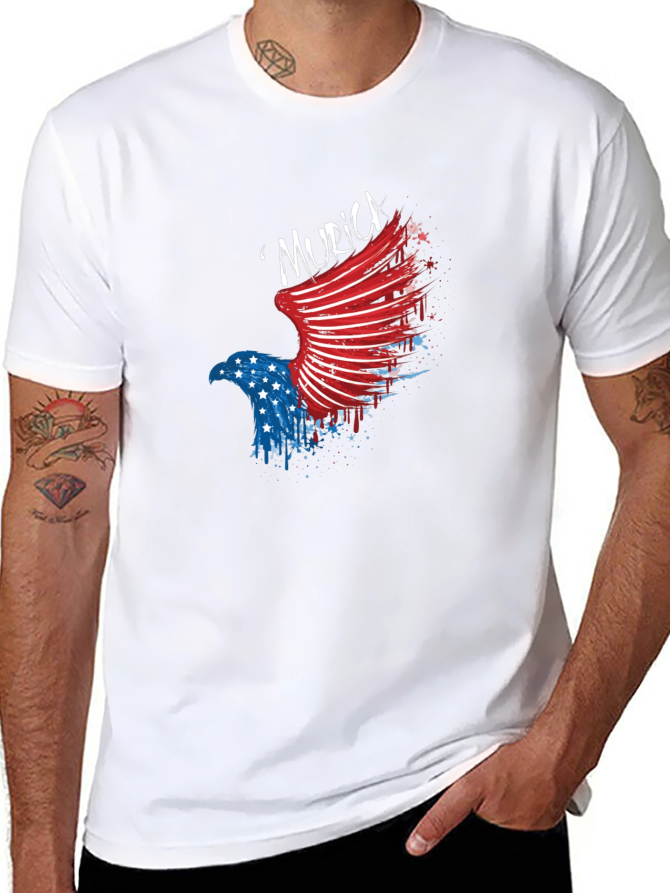 American Eagle T-Shirt Murica Patriotic Design