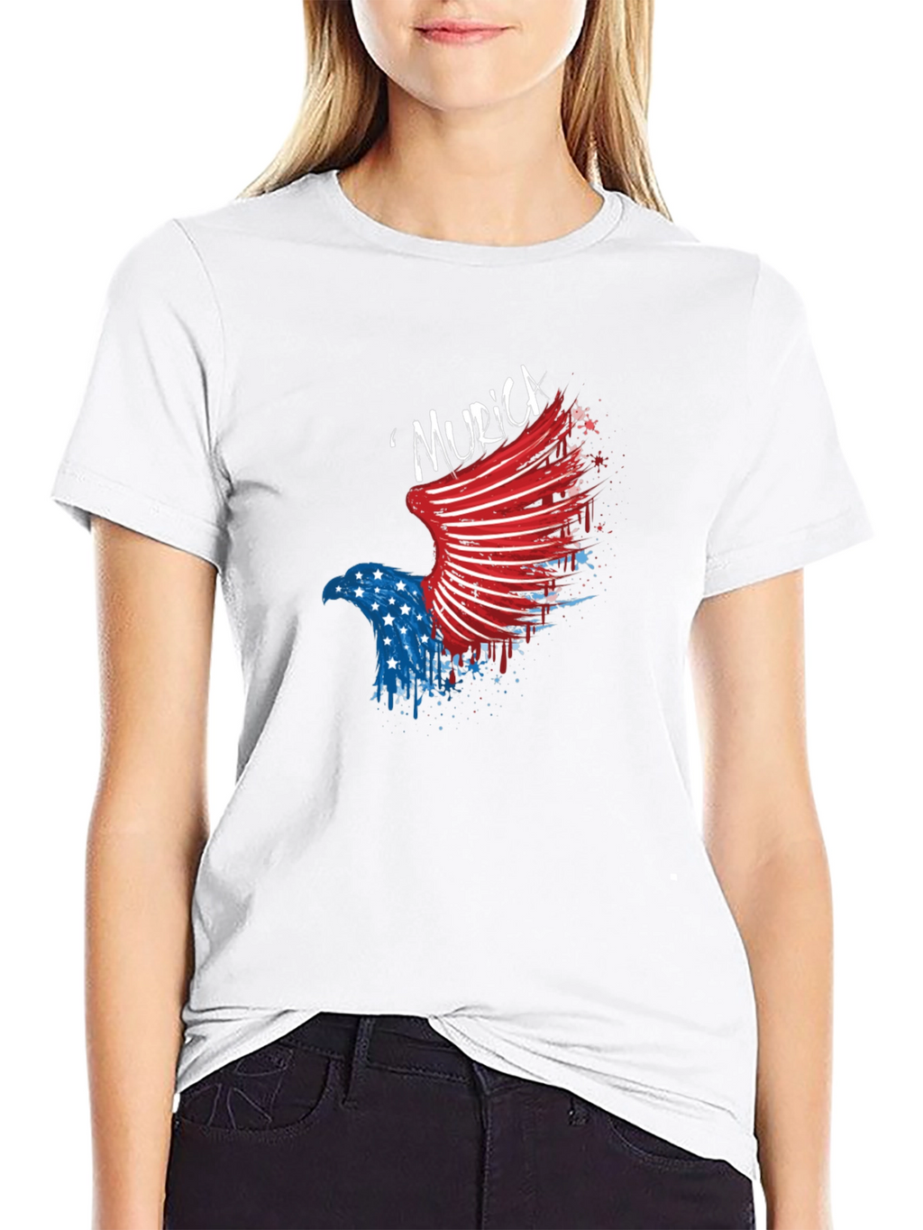 American Eagle T-Shirt Murica Patriotic Design