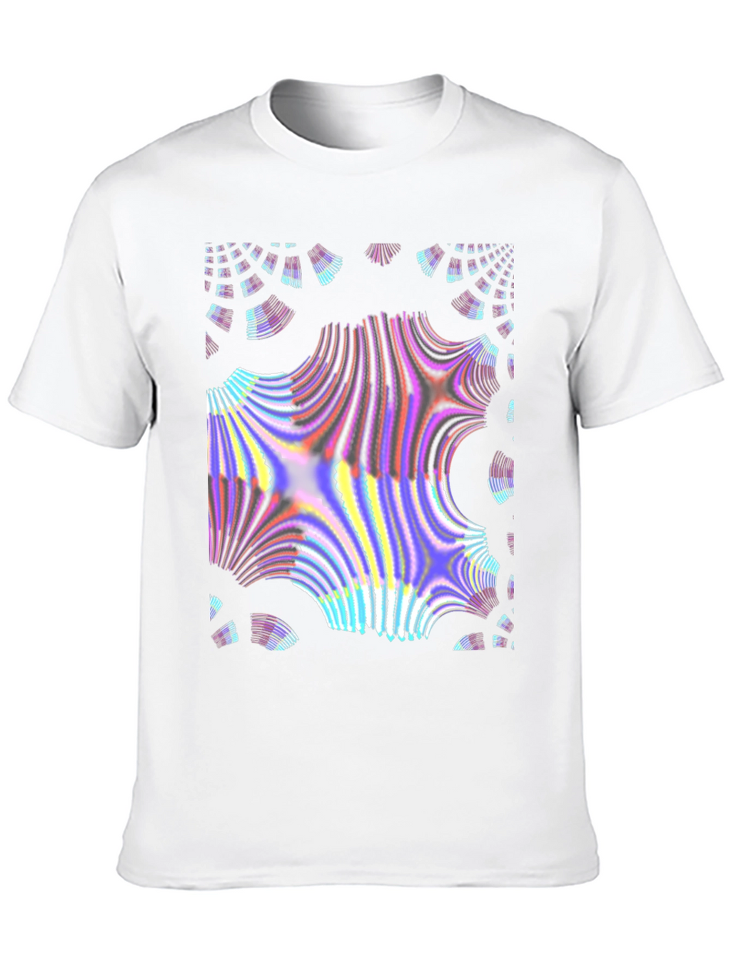 Abstract Fractal Design Black T-Shirt