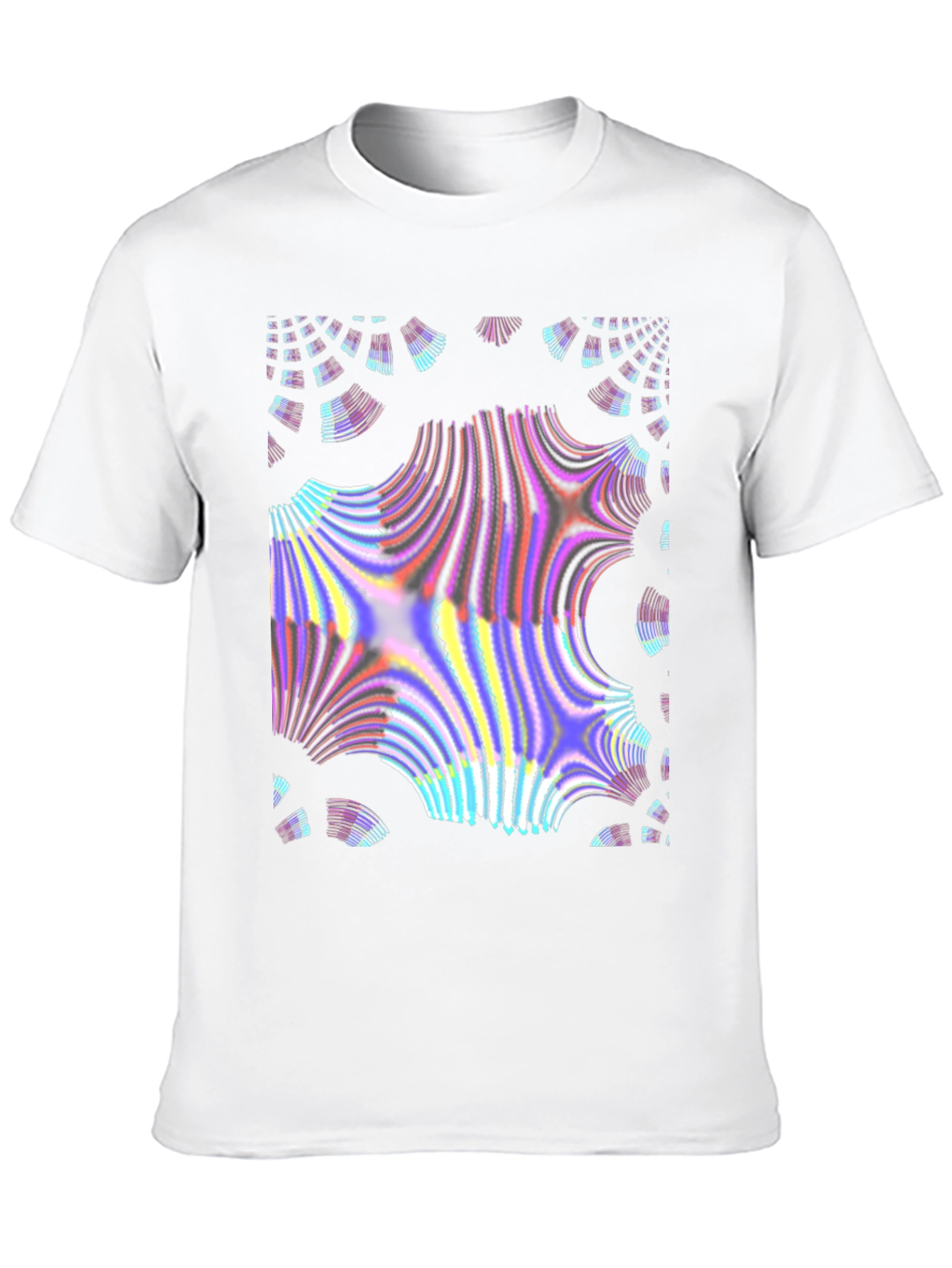 Abstract Fractal Design Black T-Shirt