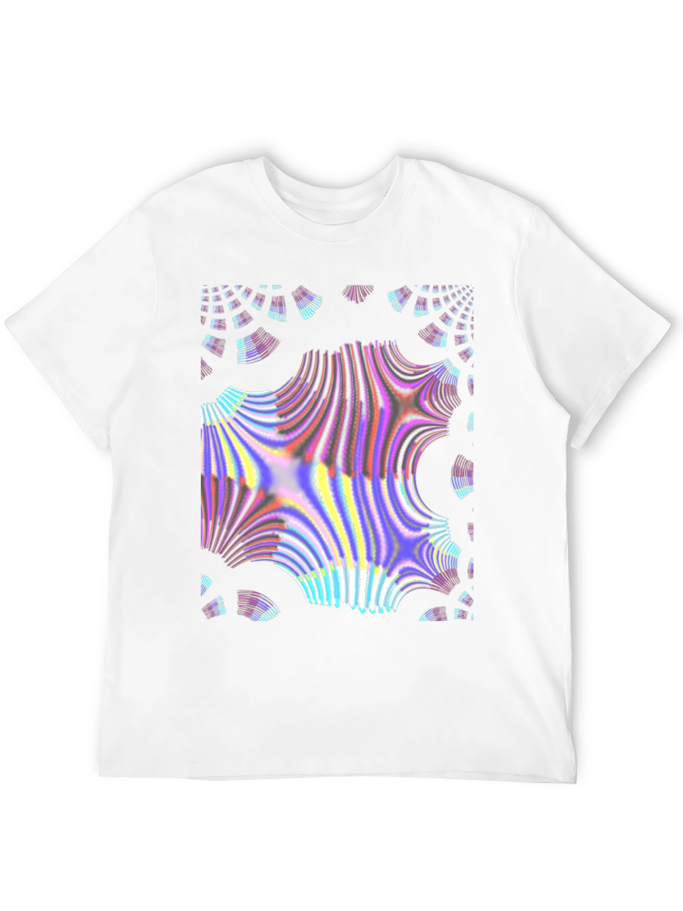 Abstract Fractal Design Black T-Shirt