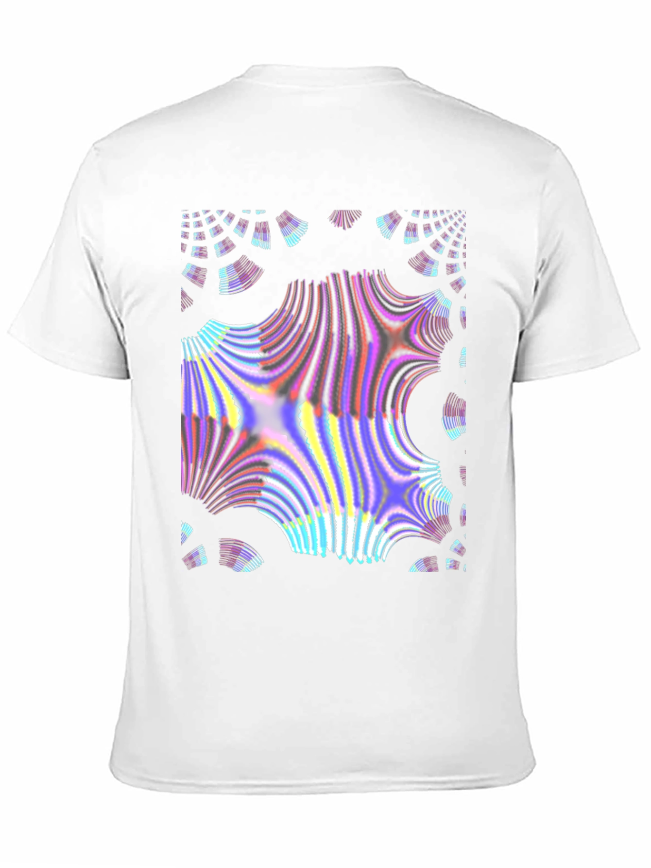 Abstract Fractal Design Black T-Shirt