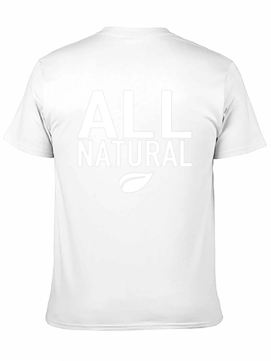 All Natural Black T-Shirt with Leaf Design