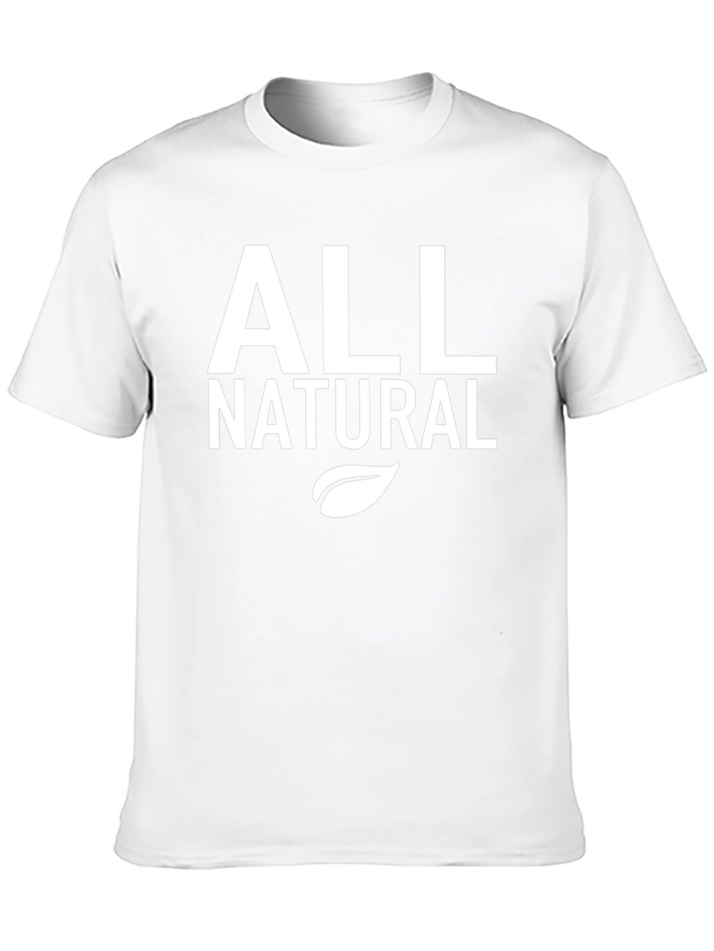 All Natural Black T-Shirt with Leaf Design