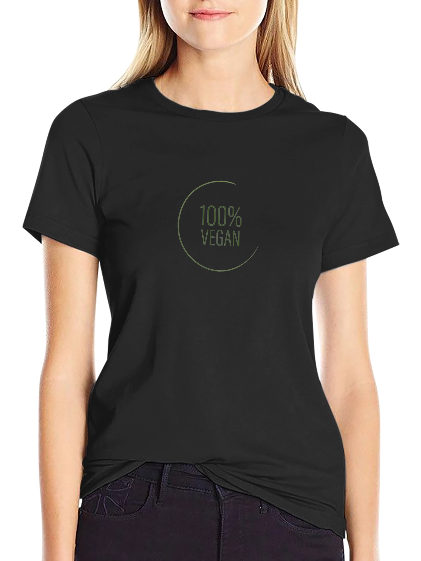 100% Vegan Black T-Shirt