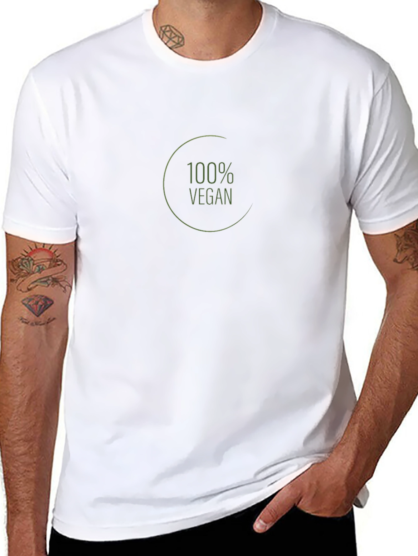 100% Vegan Black T-Shirt
