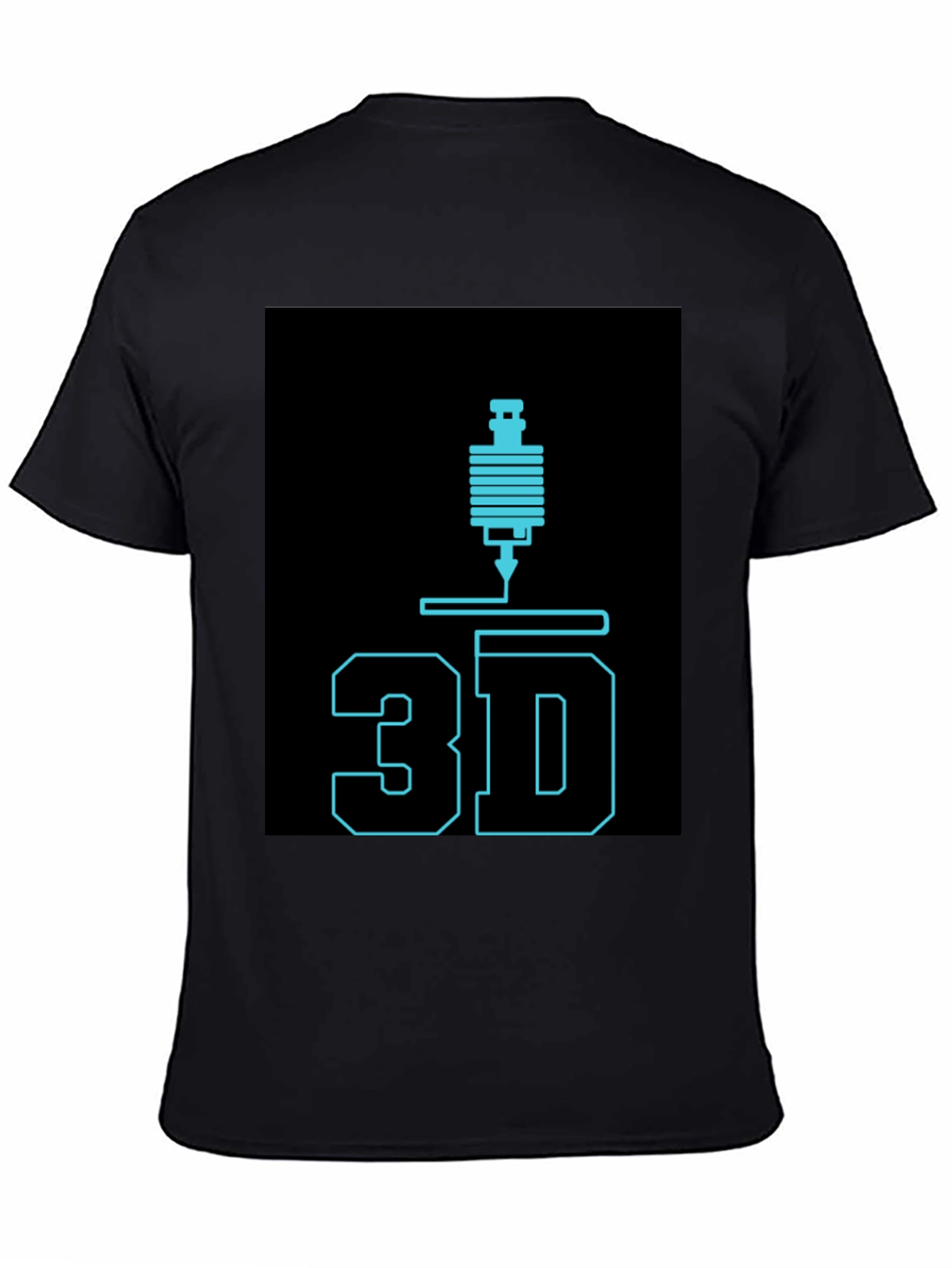 3D Printing Black Graphic Tee