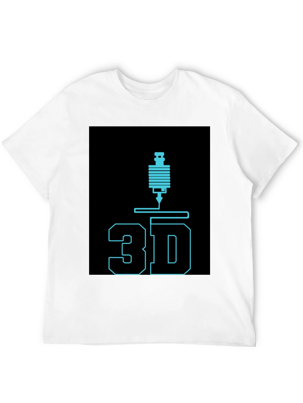 3D Printing Black Graphic Tee