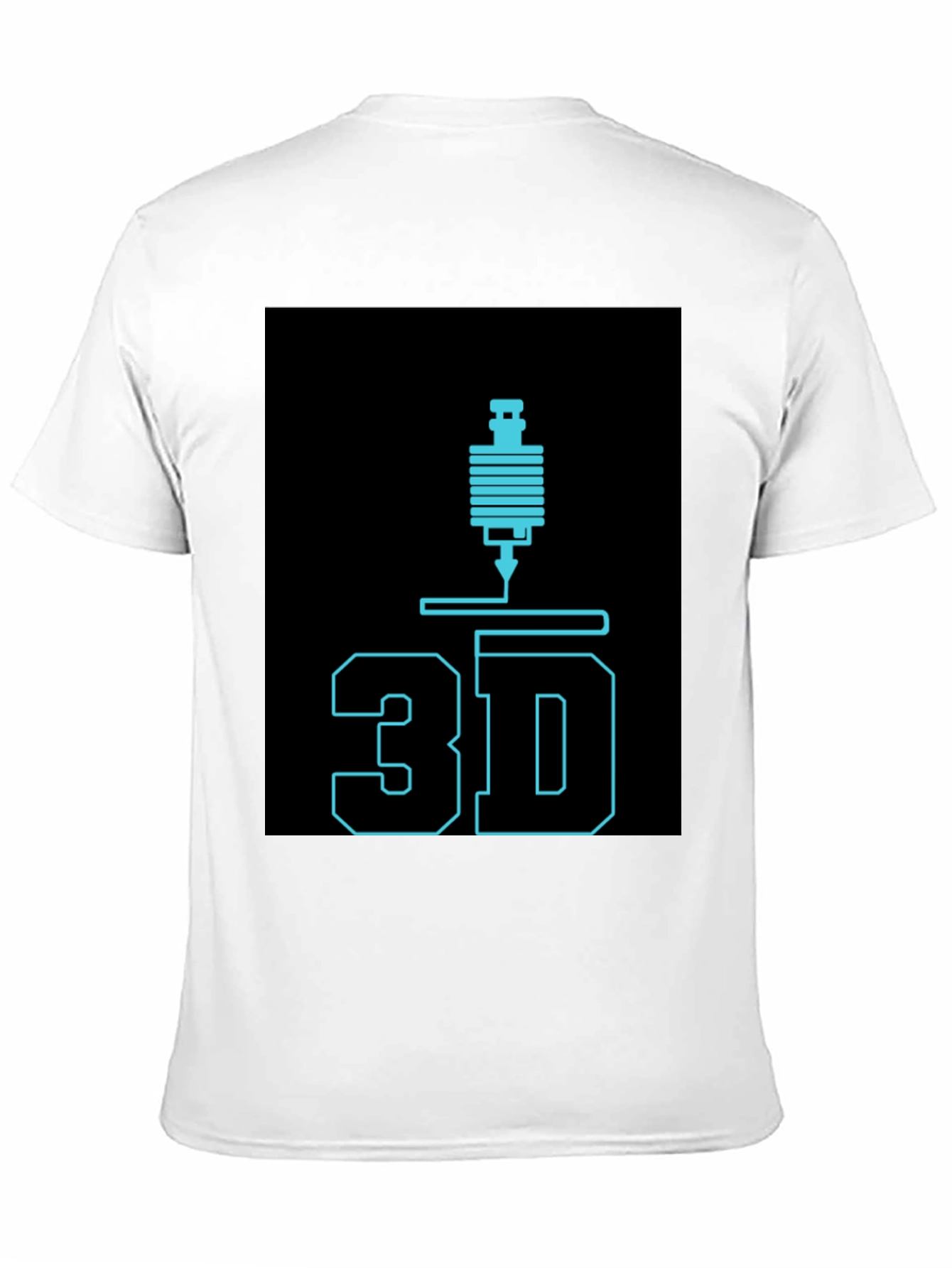 3D Printing Black Graphic Tee