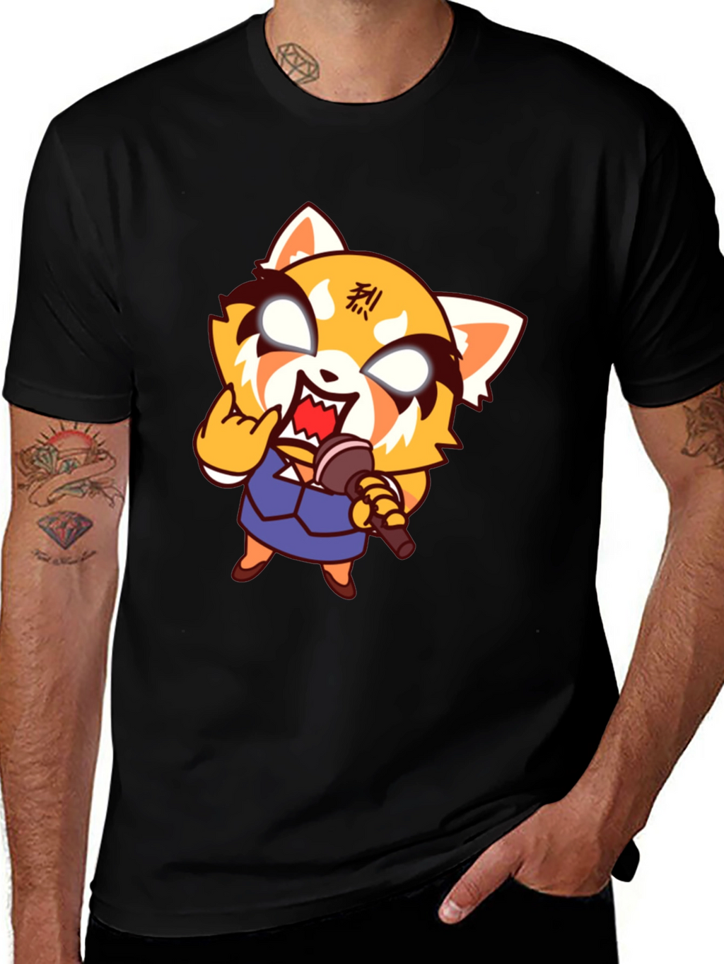 Aggretsuko Heavy Metal T-Shirt - Black