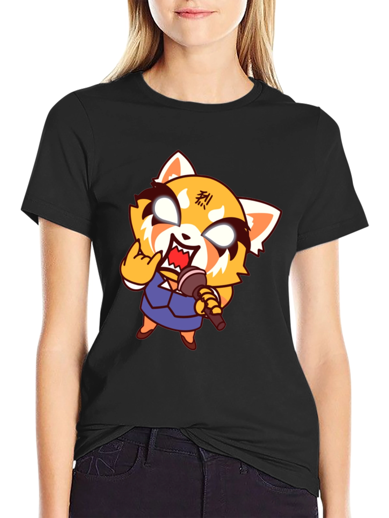 Aggretsuko Heavy Metal T-Shirt - Black