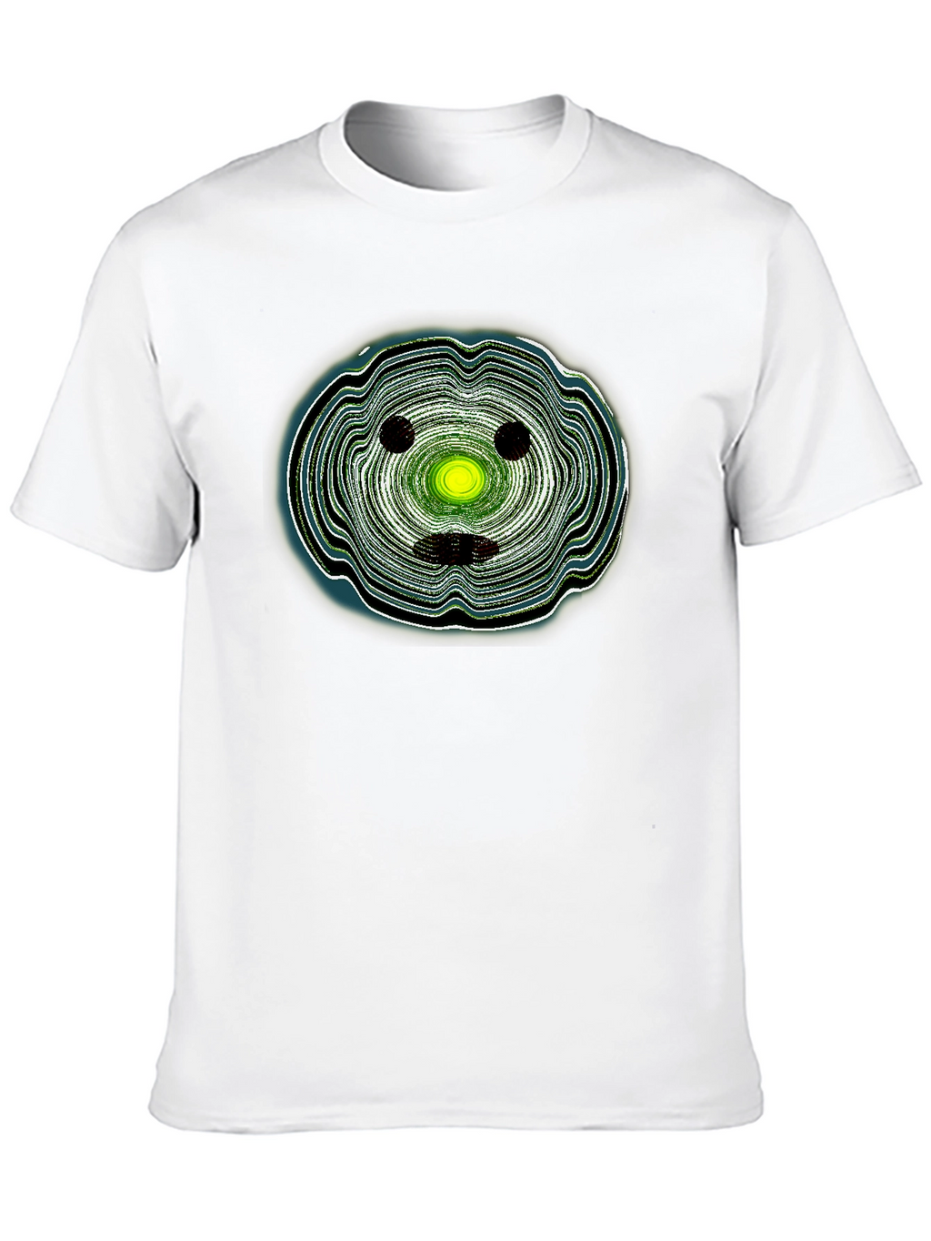 Abstract Face Graphic Black T-Shirt