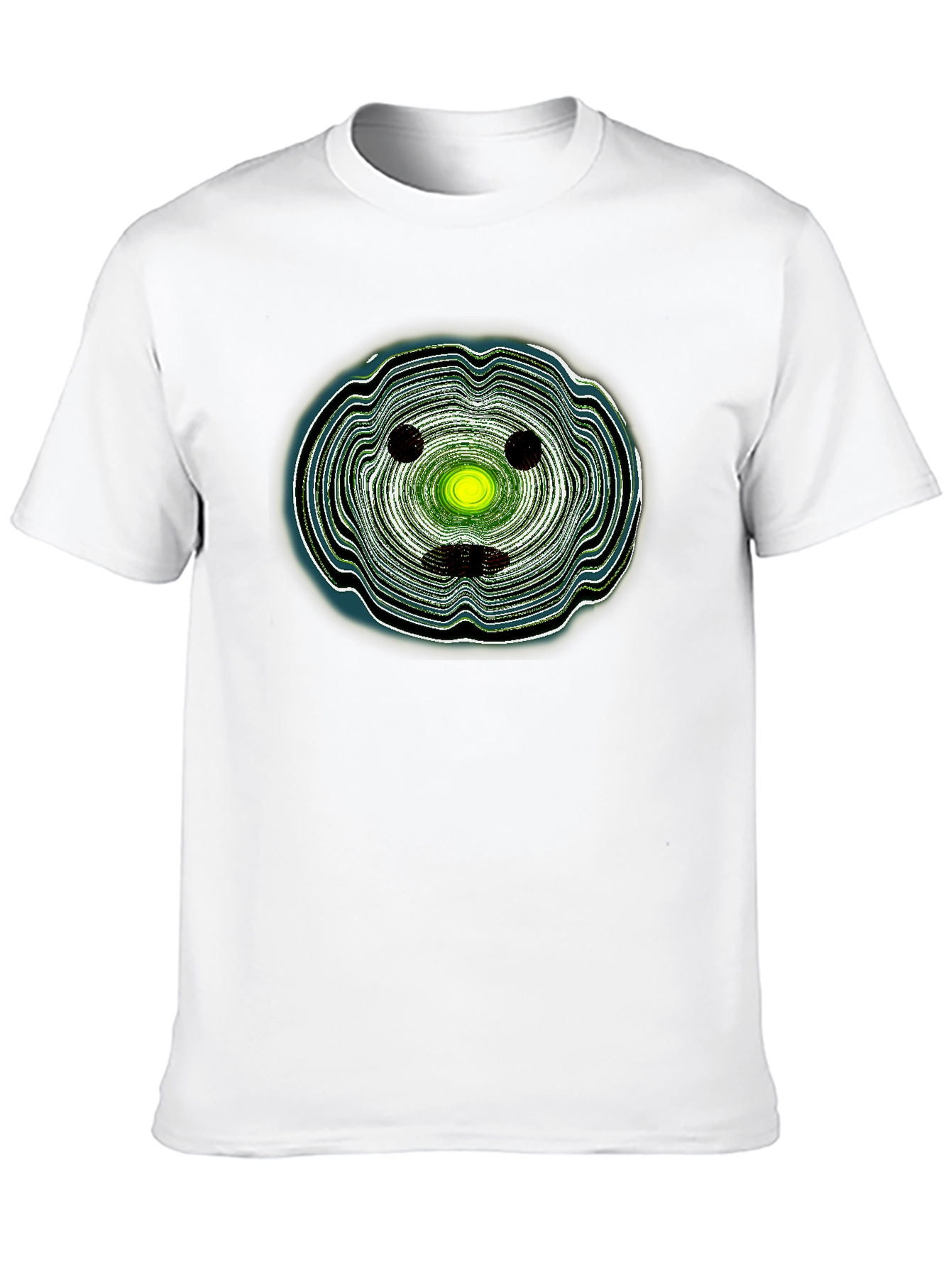 Abstract Face Graphic Black T-Shirt