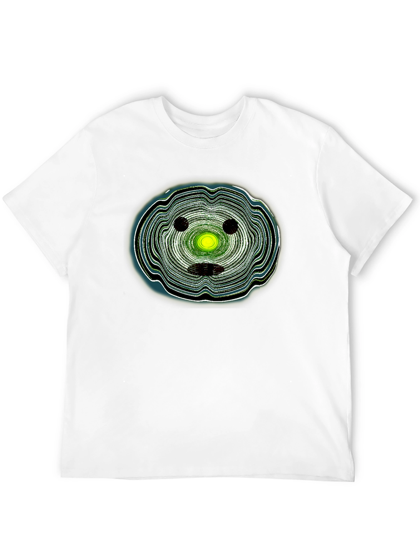 Abstract Face Graphic Black T-Shirt