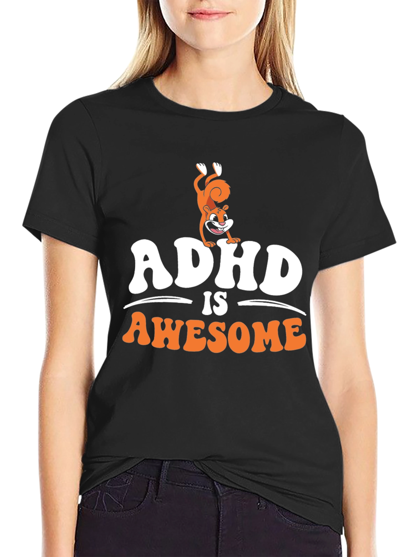 ADHD Is Awesome Squirrel Graphic Tee