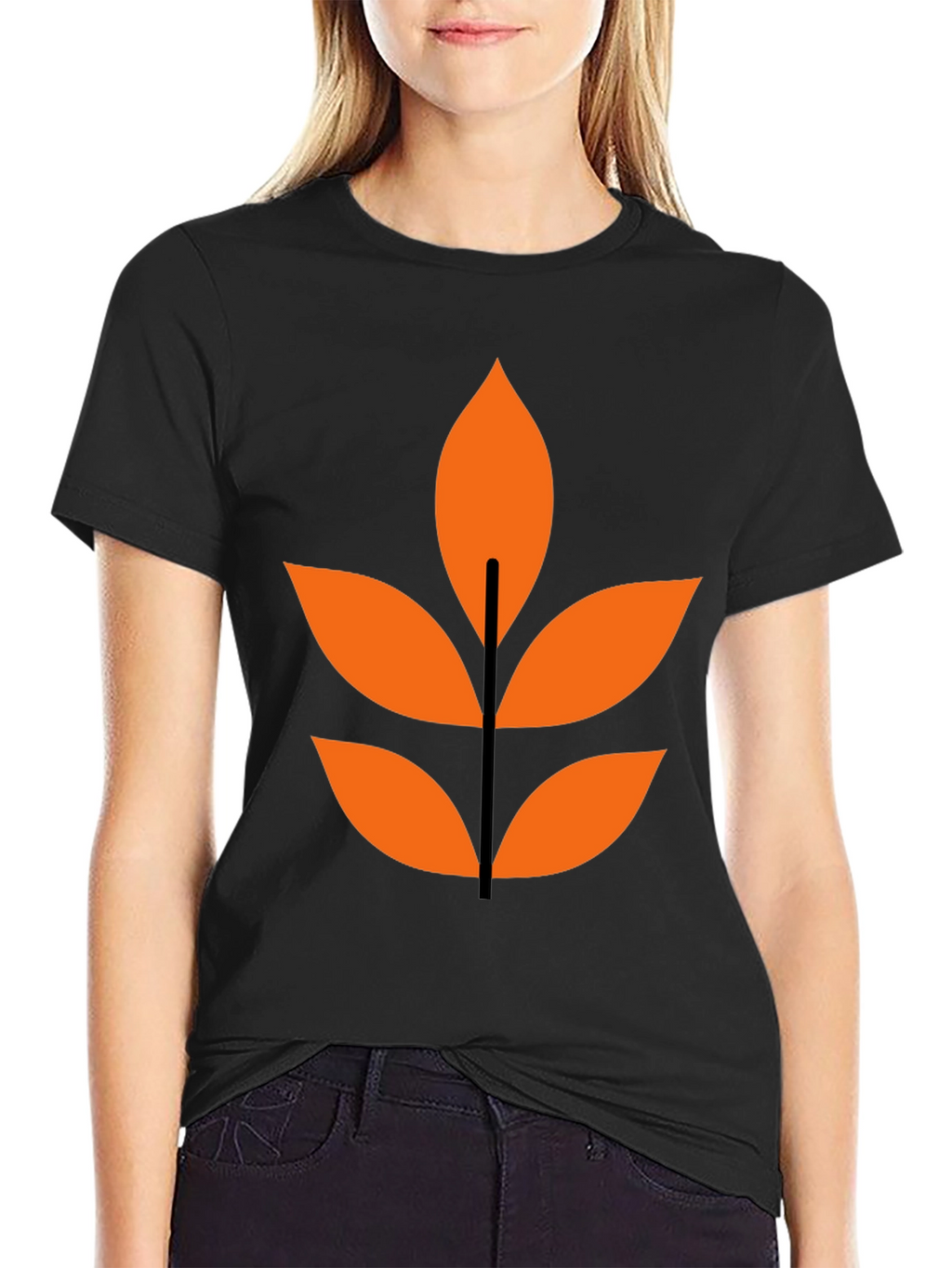 Abstract Leaf Graphic T-Shirt - Modern Design
